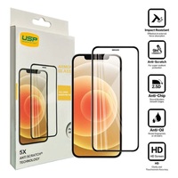 USP Apple iPhone 15 Pro Max (6.7') Armor Glass Full Cover Screen Protector - 5X Anti Scratch Technology, Perfectly Fit Curves, 9