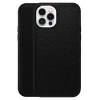 OtterBox Strada MagSafe Apple iPhone 15 Pro (6.1") Case Shadow (Black) - (77-93560), DROP+ 3X Military Standard, Leather Folio C