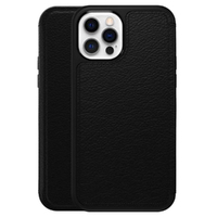 OtterBox Strada MagSafe Apple iPhone 15 Plus (6.7") Case Shadow (Black) - (77-93564), DROP+ 3X Military Standard,Leather Folio C