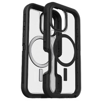 OtterBox Defender XT MagSafe Apple iPhone 16 Plus Case Clear/Black - (77-96044), DROP+ 5X Military Standard,Multi-Layer, Raised Edges, Rugged