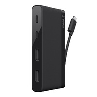 Belkin 4-Port USB-C Mini Hub (USB Type-C) (F4U090btBLK), Made for USB-C compatible laptops & USB-A & USB-C peripherals,5Gbps, Co