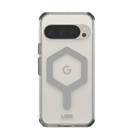 UAG Plyo Pro Google Pixel 9 Pro (6.3') Case - Ice/Silver (614458114333), 16 ft. Drop Protection (4.8M), Air-Soft Corners, Built-In Magnetic Module