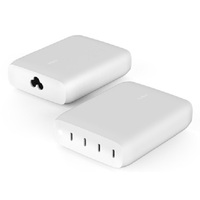 Belkin BoostCharge Pro 200W 4-Port USB-C GaN Desktop Charger - White (WCH015AUWH), 4 x USB-C, Intelligent Power Share, 2YR