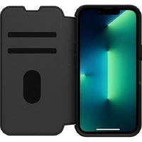 OtterBox Strada Apple iPhone 13 Pro Case Black - (77-85796), DROP+ 3X Military Standard, Leather Folio Cover, Card Holder, Raise