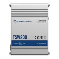 Teltonika TSW200 - Industrial Unmanaged PoE+ Switch - integrated DIN RAIL from the back (TSW200 + PR5MEC25) 