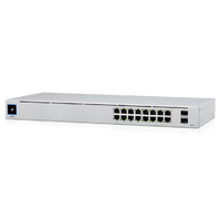 Ubiquiti UniFi 16-port Managed Gigabit Switch - 8x PoE+ Ports, 8x Gigabit Ethernet Ports, with 2x SFP - 60W - Touch Display 