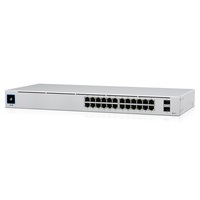 Ubiquiti UniFi 24 port Managed Gigabit Switch - 16x PoE+ Ports, 8x Gigabit Ethernet Ports, with 2xSFP - 120W - Touch Display 