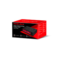 Mercusys MS105G 5-Port Gigabit Desktop Switch, 5x Gigabit Ports, Compact Design, Plug N Play, Green Ethernet Technology