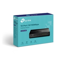 TP-Link TL-SF1016D 16-Port 10/100Mbps Desktop Switch or wall-mounting design Plug and play 3.2Gbps Switching Capacity Auto-MDI/M