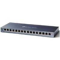 TP-Link TL-SG116 16-Port Gigabit Unmanaged Desktop/Wall Mounting Switch 32Gbps Capacity 23.81Mpps 8K MAC 4.1Mb Buffer Fanless