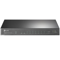 TP-Link TL-SG1210P 10-Port Gigabit Desktop Switch with 8-Port PoE+ IGMP Snooping 1 Gigabit SFP Slot, Fanless