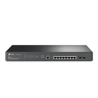 TP-Link TL-SG3210XHP-M2 JetStream 8-Port 2.5GBASE-T and 2-Port 10GE SFP+ L2+ Managed Switch with 8-Port PoE+ 2xFan Rack Mountabl