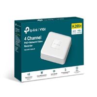 TP-Link VIGI NVR1104H-4P 4 Channel PoE+ Network Video Recorder, 24/7 Continuous Recording, 4K HDMI Video Output 