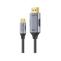 Oxhorn USB C to HDMI 2.0 1m cable 4K@60Hz Aluminum plugs black Support HDCP 1.4 HDCP 2.2 Thunderbolt 3/4 LPCM compatible Windows/Mac/Chromebooks