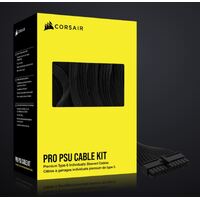 For Corsair PSU - Premium Individually Sleeved DC Cable Pro Kit, Type 5 (Generation 5), BLACK