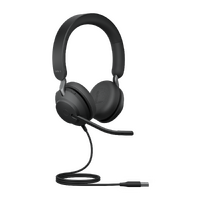 Jabra Evolve2 40 SE Wired USB-A UC Stereo Headset 360 Busy Light Noise Isolationg Ear Cushions