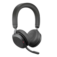 Jabra Evolve2 75 USB-A Link380a MS Stereo Black, 8-Mic Technology, 36 Hours Battery & Fast Charge