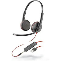 Plantronics/Poly Blackwire 3225 Headset, USB-A, Stereo, 3.5mm duo corded, Noise canceling, Dynamic EQ, SoundGuard, Intuitive cal