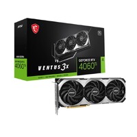 MSI nVidia GeForce RTX 4060Ti VENTUS 3X E8 G OC Video Card  2565 MHz Boost Clock, 8GB GDDR6