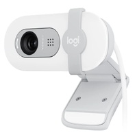 Logitech Brio 100 Full HD 1080p webcam with auto-light balance, integrated privacy shutter, and built-in mic