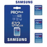 SD Card SAMSUNG PRO Plus 128GB 256GB 512GB SDXC C10 U3 V30 DSLR Camera Memory