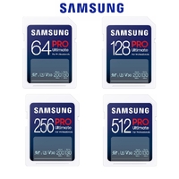 SD Card SAMSUNG PRO Ultimate 128GB 256GB 256GB 512GB SDXC C10 U3 V30 DSLR Camera Memory 200MB/s