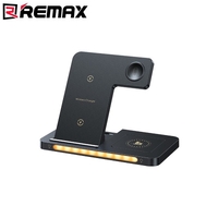 REMAX Minxl Pro Series 22W 3-in-1 Foldable Wireless Charger with Light Black