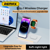 REMAX Minxl Pro Series 22W 3-in-1 Foldable Wireless Charger with Light White 