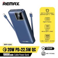 Power Bank REMAAX Suji Series PD20W+QC22.5W Fast Charging 10000mAh RPP-500 Blue