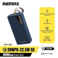 Power bank Remax RPP-506 30000 mAh Noah Series PD20W+QC 22.5W Fast charging- Blue